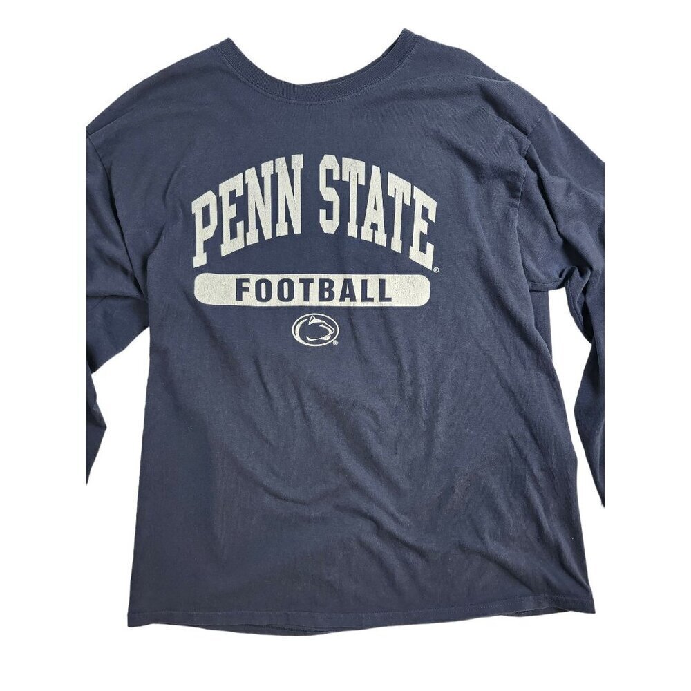 Gildan Penn State Football navy long‎ sleeve T-shirt, size Large
